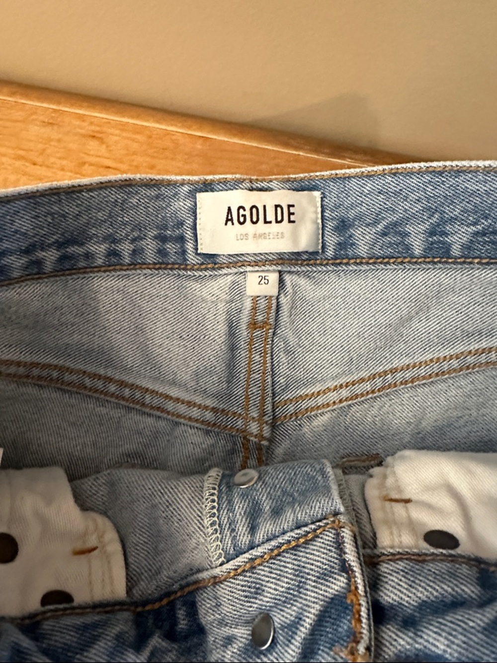 Agolde Parker long Jean shorts - Picture 4 of 5